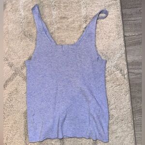 a new day Women's Blue Ribbed Camisole